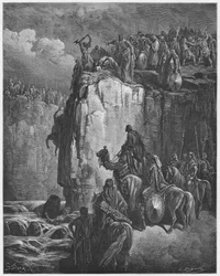 Gustave Doré Bibel: Schlachtung der Propheten Baals